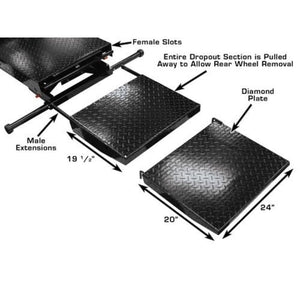 Atlas Cyclelift Motorcycle Lift Diamond Plate