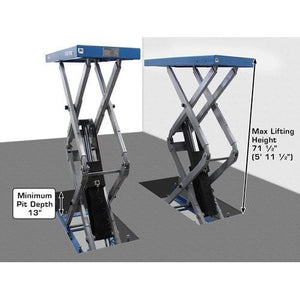 Atlas FM9SL 9,000 lb In Ground Full-Rise Lift max height