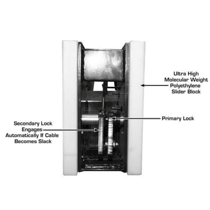 Atlas Garage PRO8000 8,000 lb 4-Post Lift View of lock