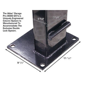 Atlas PRO8000EXT-L 4 Post Lift + RJ35 Sliding Jacks Combo column system details