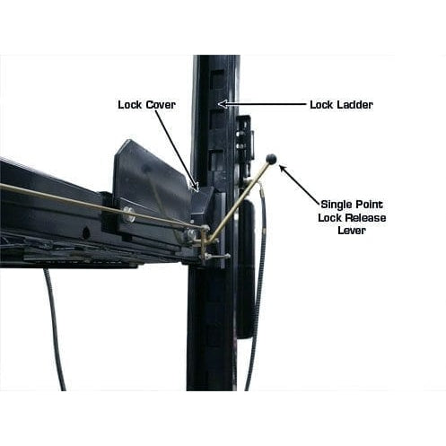 Atlas PRO8000EXT 4 Post Lift + RJ35 Sliding Jacks Combo with single point lock lever