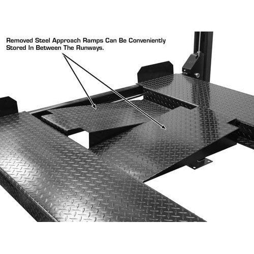 Atlas PRO8000 4 Post Lift + RJ35 Sliding Jacks Combo with steel runway 