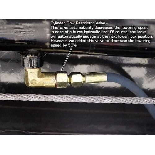 Atlas PRO8000 4 Post Lift + RJ35 Sliding Jacks Combo with cylinder Flow Restrictor valve