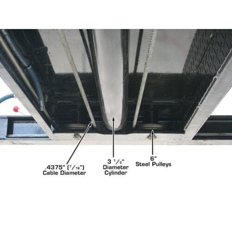 Atlas Garage PRO9000 9,000 lb 4-Post Lift with cable, cylinder and pulleys