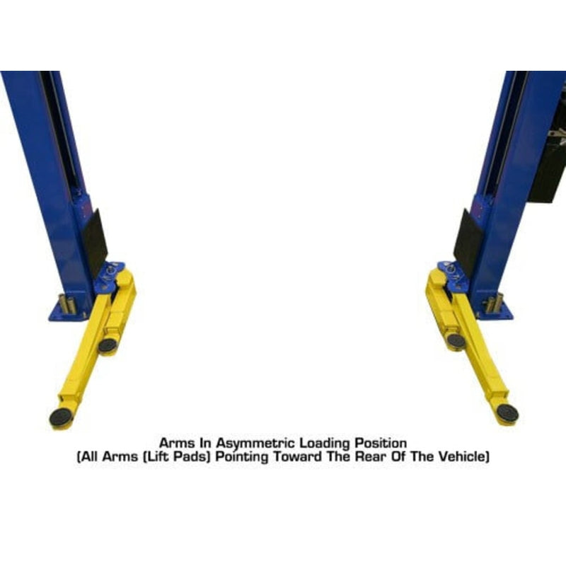 Atlas PV10PX 10,000 lb Overhead 2-Post Lift loading guide