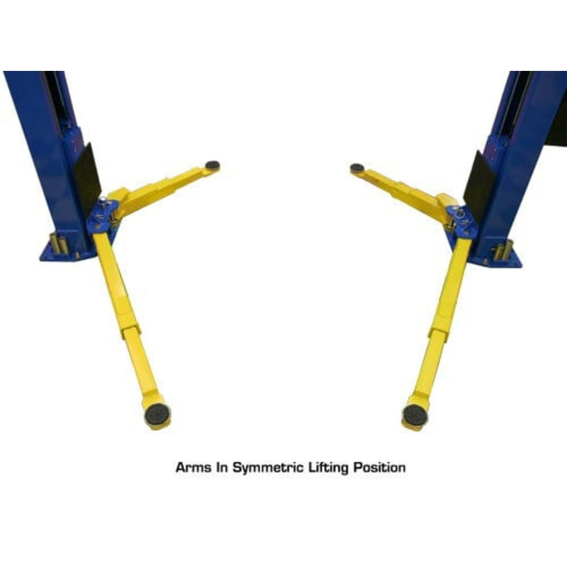 Atlas PV10PX 10,000 lb Overhead 2-Post Lift arms in lifting position