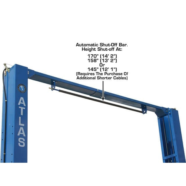 Atlas PV12PX 12,000 lb Overhead 2-Post Lift with automatic shut-off bar