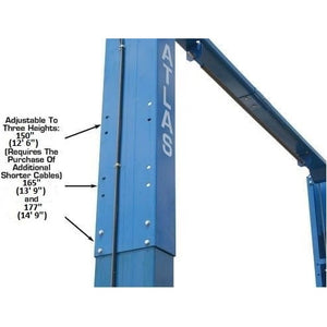 Atlas PV12PX 12,000 lb Overhead 2-Post Lift adjustable to 3 heights