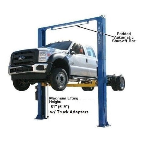 Atlas PV12PX 12,000 lb Overhead 2-Post Lift with truck