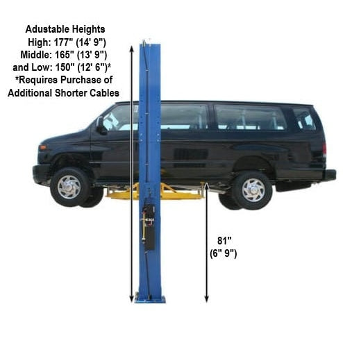 Atlas PV12PX 12,000 lb Overhead 2-Post Lift with Van