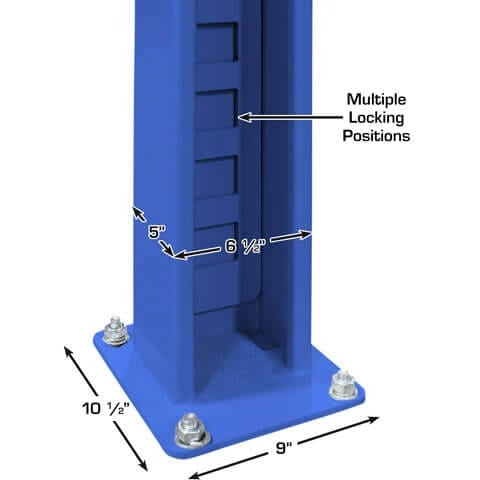 Atlas Platinum PVL14 ALI Certified 14,000 lb 4 Post Lift base measurements