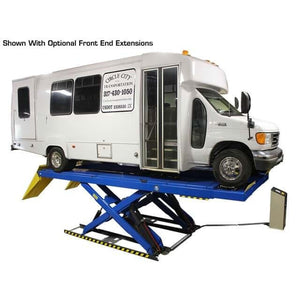 Atlas PX16A 16,000 lb Scissor Alignment Lift with a bus