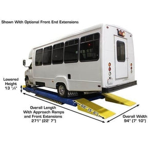 Atlas PX16A 16,000 lb Scissor Alignment Lift dimensions