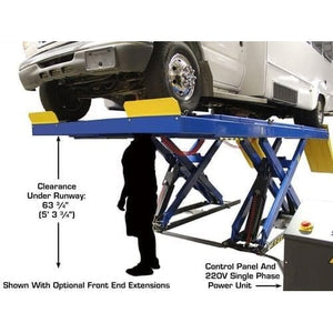 Atlas PX16A 16,000 lb Scissor Alignment Lift with optional front end extensions