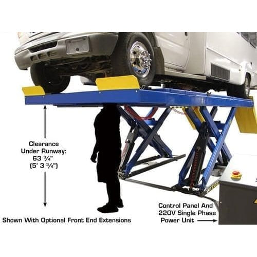 Atlas PX16A 16,000 lb Scissor Alignment Lift with optional front end extensions