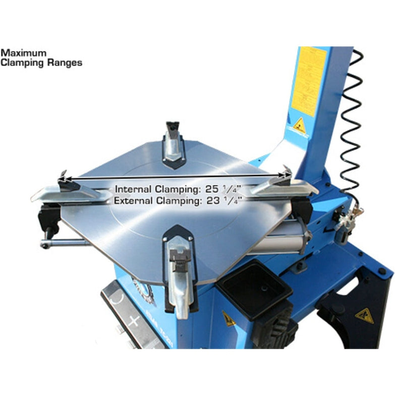 Atlas TC221 Rim-Clamp Tire Changer with maximum clamping range