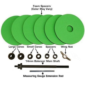 Atlas TC221 Tire Changer + WB11 Motorcycle Wheel Balancer Combo with foam spacers