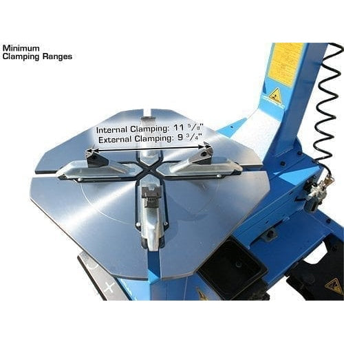 Atlas TC221 Tire Changer + WB11 Motorcycle Wheel Balancer Combo minimum clamping range