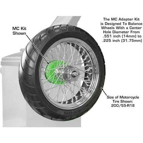 Atlas TC221 Tire Changer + WB11 Motorcycle Wheel Balancer Combo tire with foam spacers 