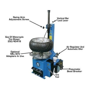 Atlas TC221 Tire Changer + WB11 Motorcycle Wheel Balancer Combo with tire