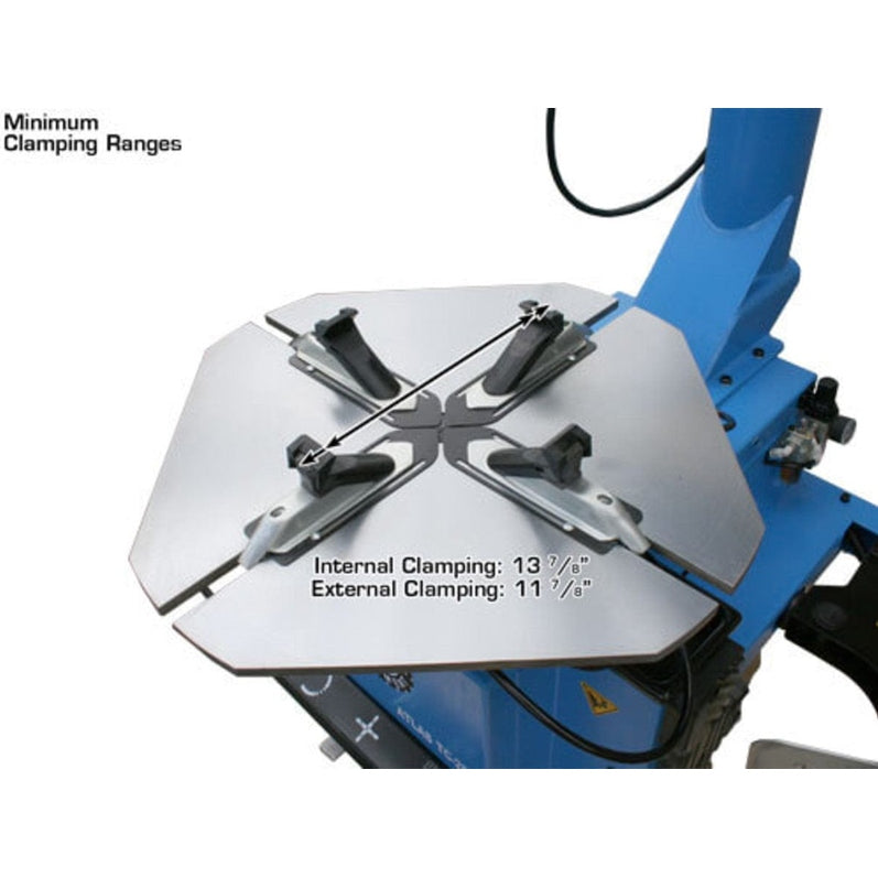 Atlas TC289 Extra Large Rim-Clamp Tire Changer with minimum clamping range