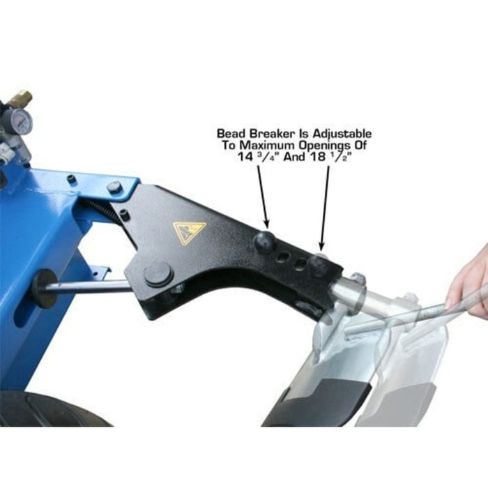 Atlas TC289 Tire Changer + WB11 Deluxe Motorcycle Wheel Balancer Combo with an Adjustable Bead Breaker