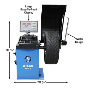 Atlas TC755EZ Tire Changer + WB49-2-PRO Wheel Balancer Combo with Large, easy to read display