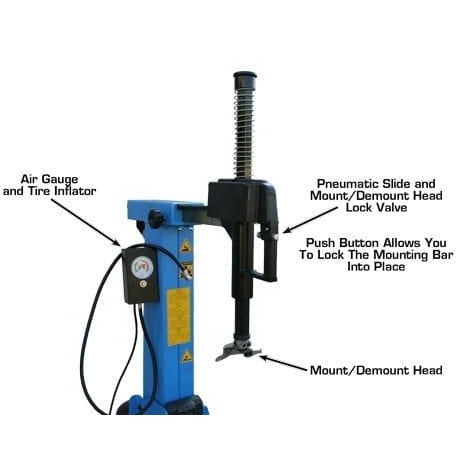 Atlas TC755EZ Tire Changer + WB49-2-PRO Wheel Balancer Combo Package with Air Gauge and Inflator