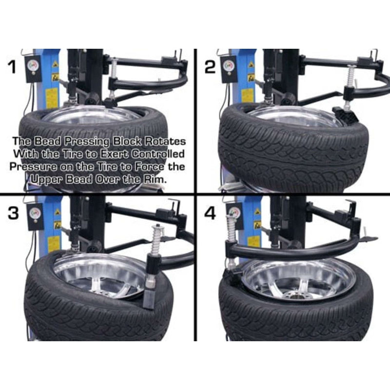 Atlas TC755EZ Tire Changer + WB49-2-PRO Wheel Balancer Combo Package tire mounting guide