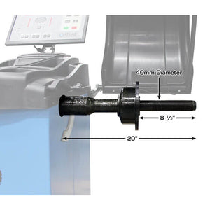 Atlas TC755EZ Tire Changer + WB49-2-PRO Wheel Balancer Combo shaft measurements