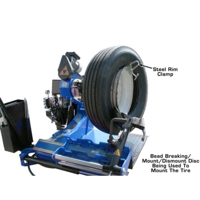 Atlas TTC301 Truck Tire Change with a steel rim clamp