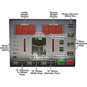 Atlas TTC301 Truck Tire Changer + WBT-210 Heavy Duty Wheel Balancer Combo Control Panel