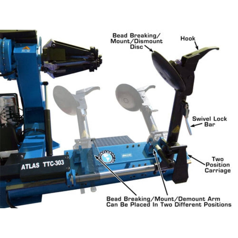 Atlas TTC303 Large Truck Tire Changer Product Features