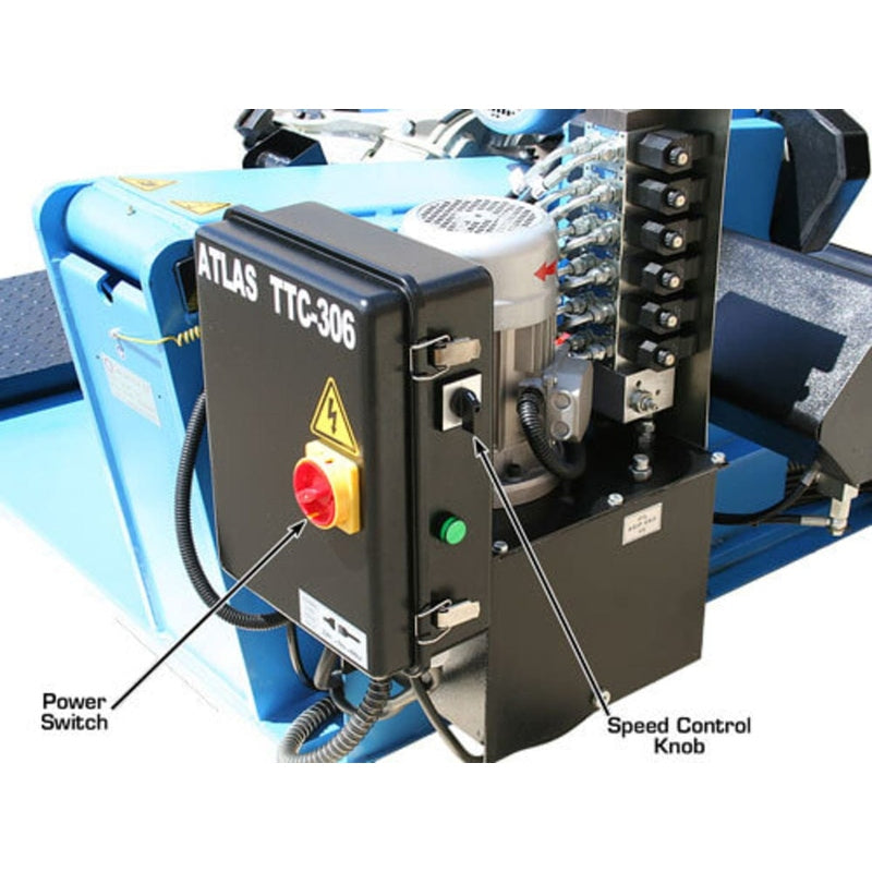 Atlas TTC306 Deluxe Automated Truck Tire Changer power switch