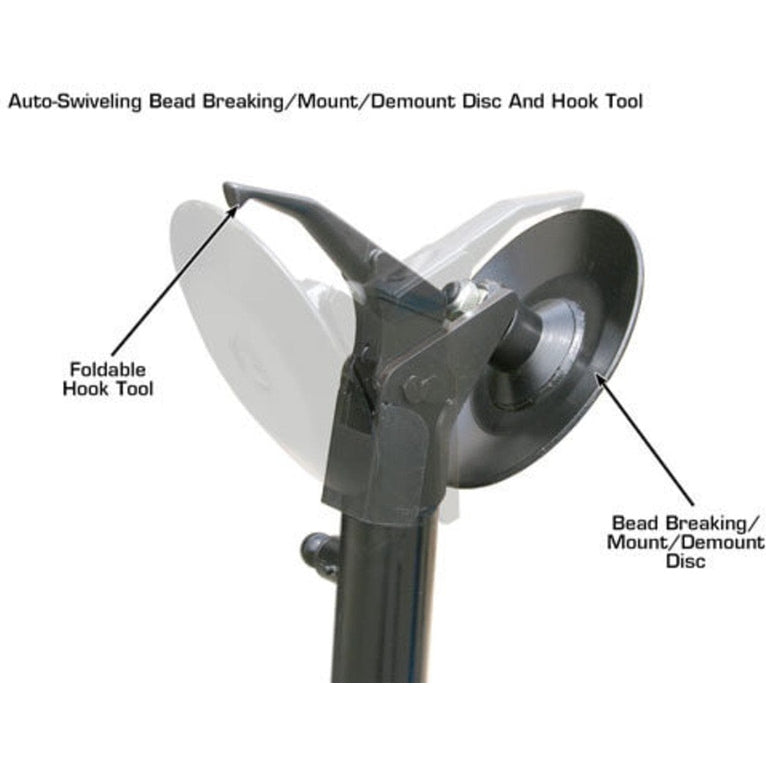 Atlas TTC306 Truck Tire Changer + WBT-210 Heavy Duty Wheel Balancer Combo with Auto Swiveling Bead Breaking/Mount/Demount Disc and Hook Tool
