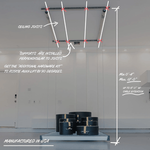 Auxx-Lift Motorized Garage Storage Platform specifications