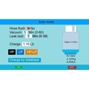 Bludee AC400 Auto Recovery Recycle Recharge Machine for r134A Refrigerant auto mode