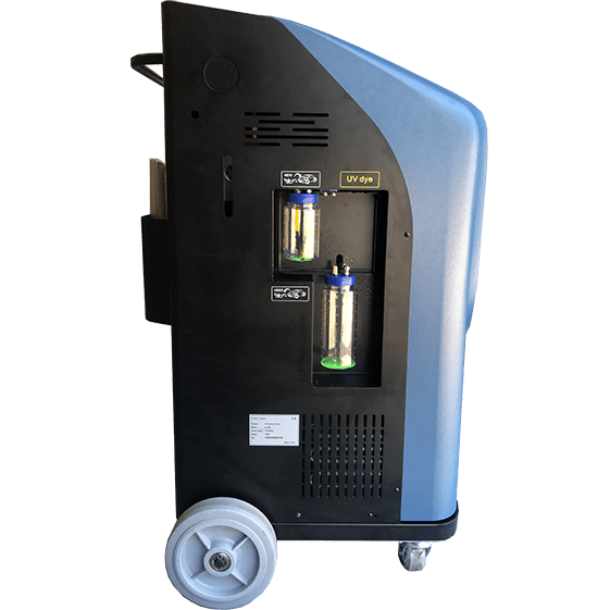 Bludee AC400 Auto Recovery Recycle Recharge Machine for r134A Refrigerant in left view