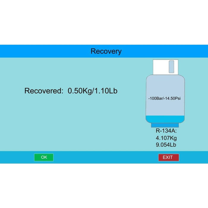 Bludee AC400 Auto Recovery Recycle Recharge Machine for r134A Refrigerant recovery