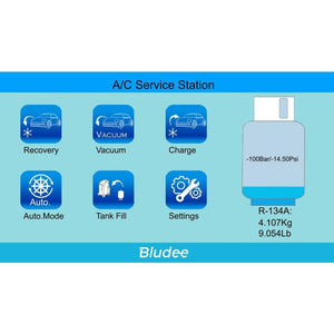 Bludee AC400 Auto Recovery Recycle Recharge Machine for r134A Refrigerant service station