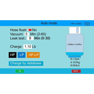 Bludee AC400D Auto Recovery Recycle Recharge Dual Machine for both R134A and R1234yf Refrigerant auto mode