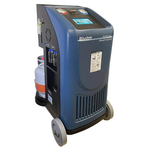 Bludee AC400D Auto Recovery Recycle Recharge Dual Machine for both R134A and R1234yf Refrigerant in left view