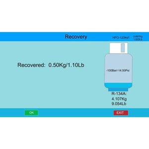 Bludee AC400D Auto Recovery Recycle Recharge Dual Machine for both R134A and R1234yf Refrigerant recovery