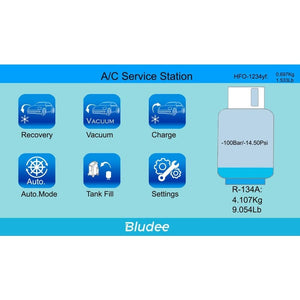 Bludee AC400D Auto Recovery Recycle Recharge Dual Machine for both R134A and R1234yf Refrigerant service station