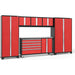 Bold Series 6 Piece Cabinet Set in Red and Stainless Steel