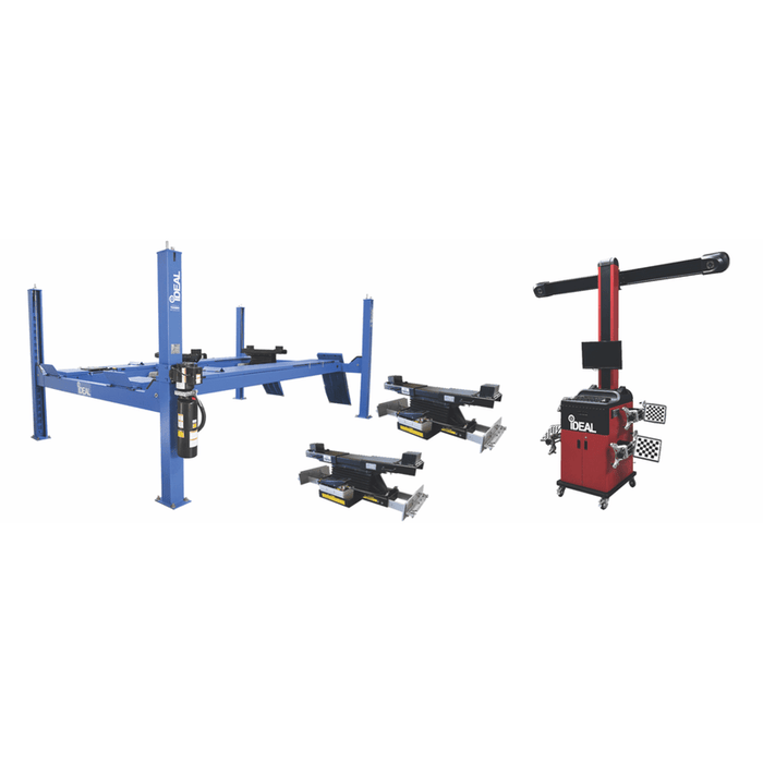 iDEAL FP14KAC-X Alignment Lift, RAJ-7K-H & IWA-60-2000T-K Wheel Aligner - Combo Kit