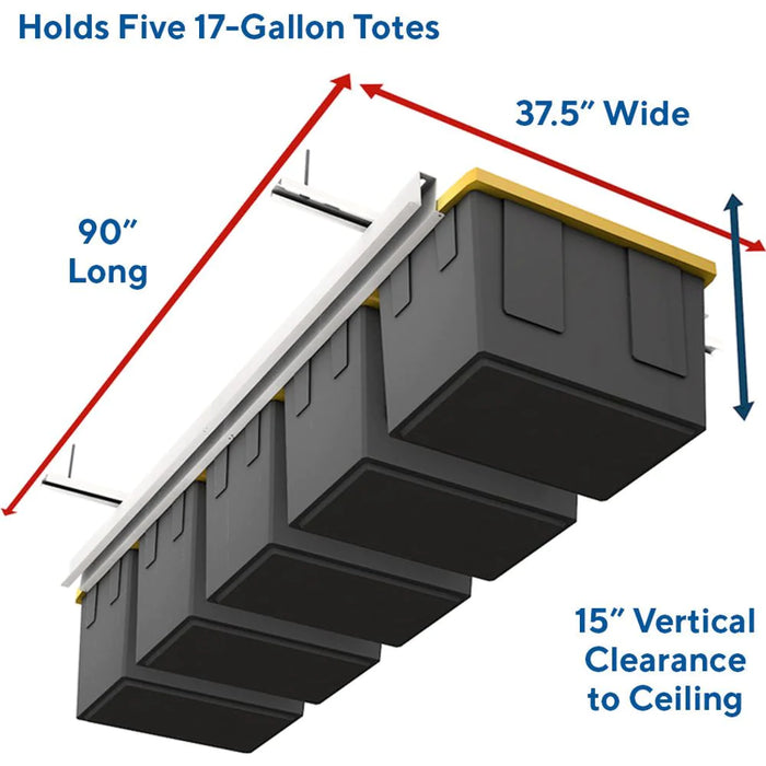 E-Z Storage | Glide Tote Slide — Overhead Garage Storage System