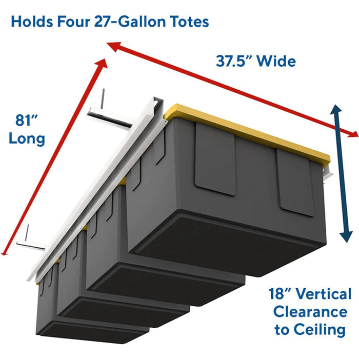 E-Z Storage | Glide Tote Slide — Overhead Garage Storage System