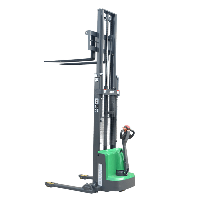 EKKO EB13E-138Li Full Powered Straddle Stacker 2800 lb Cap., 138" Height-