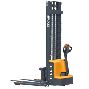 EKKO EB13E Full Powered Straddle Stacker 2800 lb Cap., 119" Height - side view